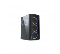Корпус Powercase Mistral X4 Mesh LED, Tempered Glass, 4x 120mm 5-color fan, чёрный, ATX  (CMIXB-L4)                                                                                                                                                       