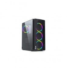 Корпус Powercase Mistral X4 Mesh LED, Tempered Glass, 4x 120mm 5-color fan, чёрный, ATX  (CMIXB-L4)                                                                                                                                                       