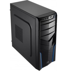 Корпус Aerocool V2X без БП, Blue Edition, ATX, черно-синий                                                                                                                                                                                                