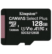 Карта памяти MicroSDXC 128GB  Kingston Class 10 UHS-I U1 Canvas Select Plus  [SDCS2/128GBSP]                                                                                                                                                              