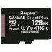 Карта памяти MicroSDXC 128GB  Kingston Class 10 UHS-I U1 Canvas Select Plus  [SDCS2/128GBSP]