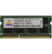 Модуль памяти SO-DIMM DDR3 Neo Forza 8GB 1600MHz PC12800 CL11 1.35V Retail                                                                                                                                                                                
