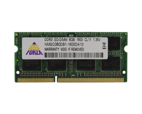 Модуль памяти SO-DIMM DDR3 Neo Forza 8GB 1600MHz PC12800 CL11 1.35V Retail