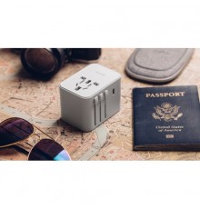 Зарядное устройство Moshi World Travel Adapter with USB-C and USB-A Ports - White                                                                                                                                                                         