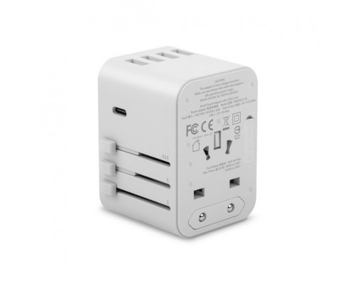 Зарядное устройство Moshi World Travel Adapter with USB-C and USB-A Ports - White