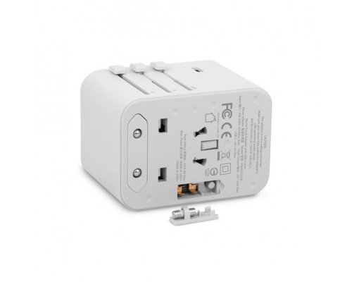 Зарядное устройство Moshi World Travel Adapter with USB-C and USB-A Ports - White