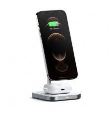 Зарядное устройство Satechi Magnetic 2-in-1 Wireless Charging Stand - Space Gray                                                                                                                                                                          