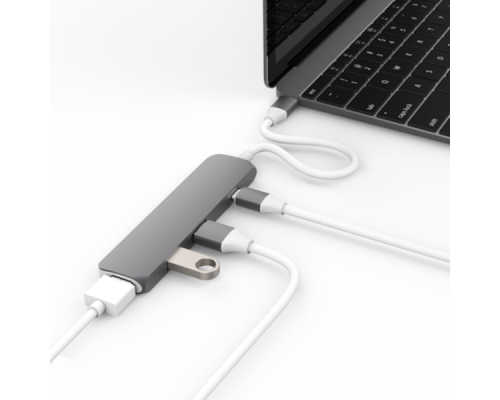 Разветвитель Hyper HyperDrive 4K HDMI 3-in-1 USB-C Hub for MacBook & USB-C devices - Space Gray