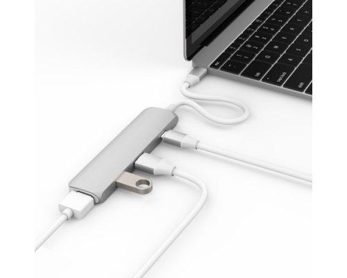 Разветвитель Hyper HyperDrive 4K HDMI 3-in-1 USB-C Hub for MacBook & USB-C devices - Silver