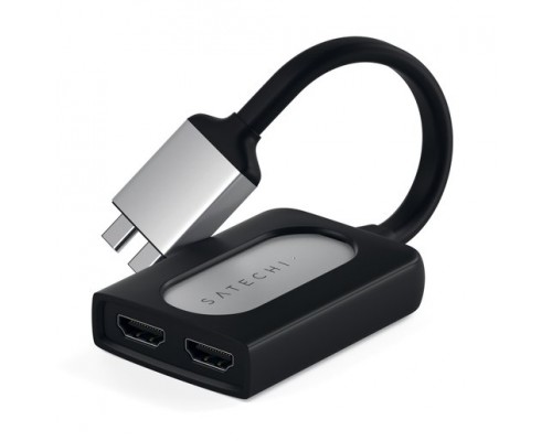 Переходник Satechi Type-C Dual HDMI Adapter - Silver