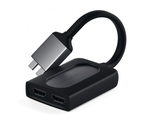 Переходник Satechi Type-C Dual HDMI Adapter - Space Gray