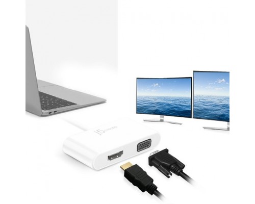 Переходник j5create USB-C to VGA & HDMI Adapter