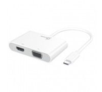 Переходник j5create USB-C to HDMI & VGA Adapter with USB 3.0/Power Delivery                                                                                                                                                                               