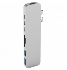 Разветвитель Hyper HyperDrive PRO 8-in-2 Hub for USB-C MacBook Pro/Air - Silver                                                                                                                                                                           