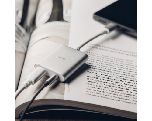 Разветвитель Moshi USB-C Digital Audio Adapter with Charging (Universal) - Silver