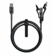 Кабель Nomad Kevlar Universal Cable 3 in 1 Type-C to Type-C, Micro USB,USB-A 1,5m -Black                                                                                                                                                                  