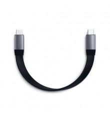 Кабель Satechi Flat Cable USB-C to USB-C 100W 23CM - Black                                                                                                                                                                                                