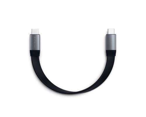 Кабель Satechi Flat Cable USB-C to USB-C 100W 23CM - Black