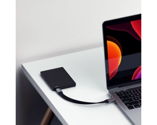 Кабель Satechi Flat Cable USB-C to USB-C 100W 23CM - Black