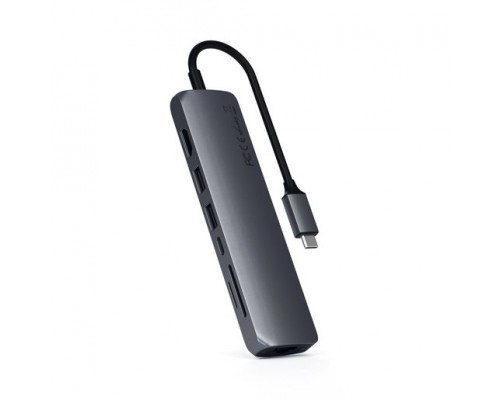 Разветвитель Satechi Type-C Slim Multiport with Ethernet Adapter - Space gray