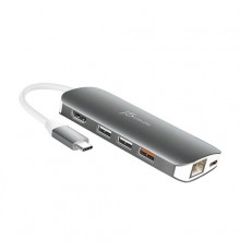 Разветвитель j5create USB-C Multi Adapter-HDMI / VGA/ Ethernet / USB 3.1 / PD 3.0 / Memory Card Reader / Writer                                                                                                                                           