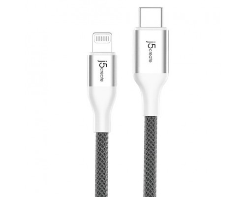 Кабель j5create USB-C to Lightning Cable - White