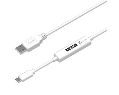 Кабель j5create USB Type-A 2.0 to USB-C Cable with OLED Dynamic Power Meter