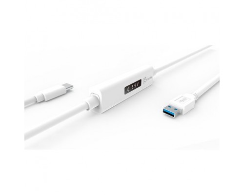 Кабель j5create USB Type-A 2.0 to USB-C Cable with OLED Dynamic Power Meter