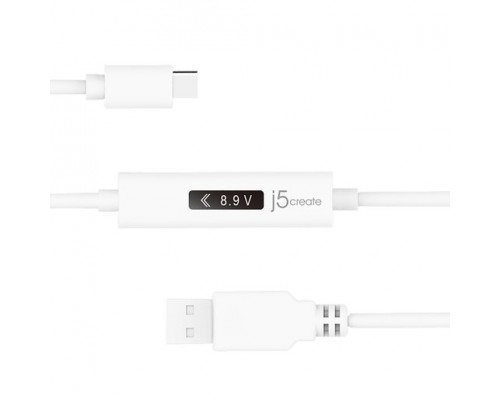 Кабель j5create USB Type-A 2.0 to USB-C Cable with OLED Dynamic Power Meter