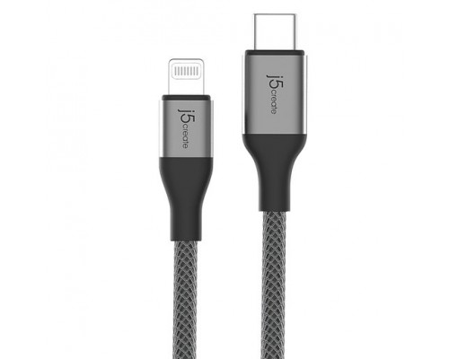 Кабель j5create USB-C to Lightning Cable - Black