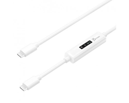 Кабель j5create USB-C 2.0 to USB-C Cable With OLED Dynamic Power Meter