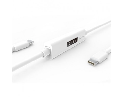 Кабель j5create USB-C 2.0 to USB-C Cable With OLED Dynamic Power Meter