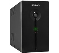 Источник бесперебойного питания UPS CROWN 800VA/480W, metal, 1x12V/9AH, 8*IEC С13 + 1*IEC С13 bybass, AVR 140-290V, removable cable 1.8m, RJ-11/45, USB, battaries protection                                                                             
