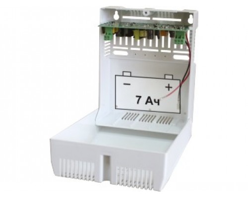 Источник вторичного электропитания SKAT-1200S power supply, 12V, 1A, plastic housing for 1x7Ah battery, SS TR PB