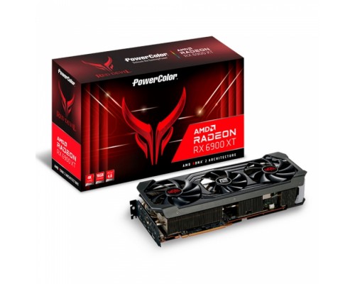 Видеокарта Radeon RX 6900 XT 16GB GDDR6 256bit DVI HDMI 3xDP (AXRX 6900XT 16GBD6-3DHE/OC) RTL  (173274)