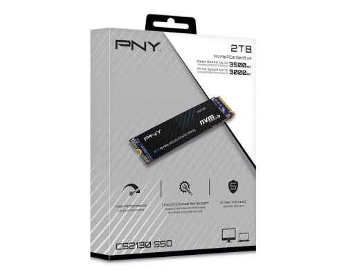 Накопитель SSD M.2 2280 2TB PNY CS2130 Client SSD M280CS2130-2TB-RB PCIe Gen3x4 with NVMe, 3500/3000, MTBF 2M, 3D TLC, RTL