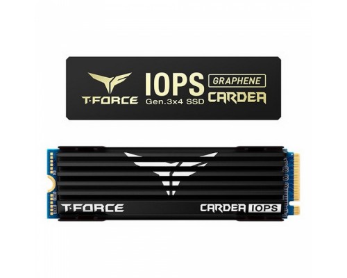 Накопитель SSD M.2 2280 1TB Team Group CARDEA IOPS Gaming SSD TM8FPI001T0C322 PCIe Gen3x4 with NVMe, 3400/3000, IOPS 680/670K, MTBF 1.5M, 3D TLC, 1665TBW, 0,91DWPD, 1+1 Heatsink, RTL 053700