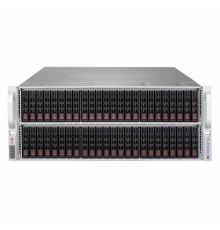 Серверный корпус SuperMicro CSE-417BE2C-R1K23JBOD Extremely high-density 4U storage server chassis (saves 2U space), Maximum drives per enclosure: 72x (48 front + 24 rear) 2.5