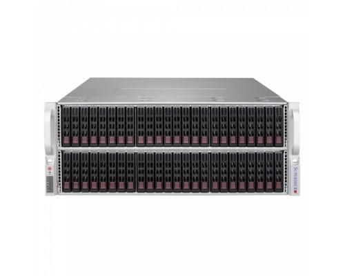 Серверный корпус SuperMicro CSE-417BE2C-R1K23JBOD Extremely high-density 4U storage server chassis (saves 2U space), Maximum drives per enclosure: 72x (48 front + 24 rear) 2.5