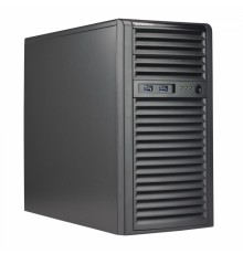 Серверный корпус SuperMicro CSE-731I-404B Mini-Tower mATX w/ 400W power supply for motherboards up to 9.6in x 9.6in - Includes 2x 5.25in external drive bays, 4x 3.5in internal drive bays, 4x I/O expansion slots, 2x USB ports (2.0 ready)              