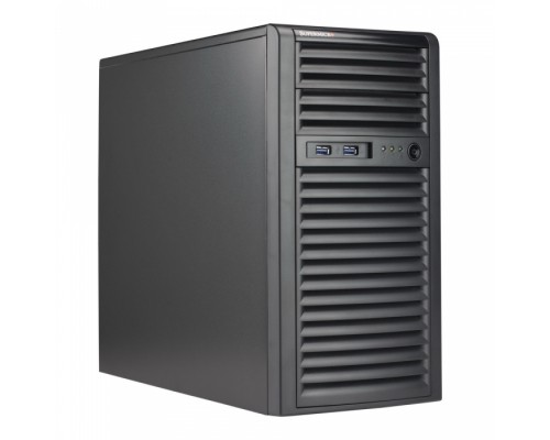 Серверный корпус SuperMicro CSE-731I-404B Mini-Tower mATX w/ 400W power supply for motherboards up to 9.6in x 9.6in - Includes 2x 5.25in external drive bays, 4x 3.5in internal drive bays, 4x I/O expansion slots, 2x USB ports (2.0 ready)