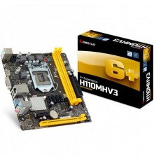 Материнская плата H110MHV3, Socket 1151, Intel H110, 2xDDR3-1600, 1xPCI-Ex16, 1xPCI-E, 4xSATA3, D-SUB+HDMI, 8CH, GLAN, 3xUSB3, 4xUSB2, mATX, RTL                                                                                                          