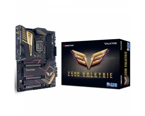 Материнская плата Z590 VALKYRIE, Socket 1200, Intel®Z590, 4xDDR4-3200, HDMI+DP, 3xPCI-Ex16, 6xSATA3(RAID 0/1/5/10), 3xM.2, 8Ch Audio, 2,5GLan, WiFi, (0+4)xUSB2.0, (7+2)xUSB3.2, (1+1)xUSB3.2 Type-C™, 1xPS/2, ATX, RTL,