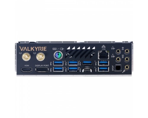 Материнская плата Z590 VALKYRIE, Socket 1200, Intel®Z590, 4xDDR4-3200, HDMI+DP, 3xPCI-Ex16, 6xSATA3(RAID 0/1/5/10), 3xM.2, 8Ch Audio, 2,5GLan, WiFi, (0+4)xUSB2.0, (7+2)xUSB3.2, (1+1)xUSB3.2 Type-C™, 1xPS/2, ATX, RTL,