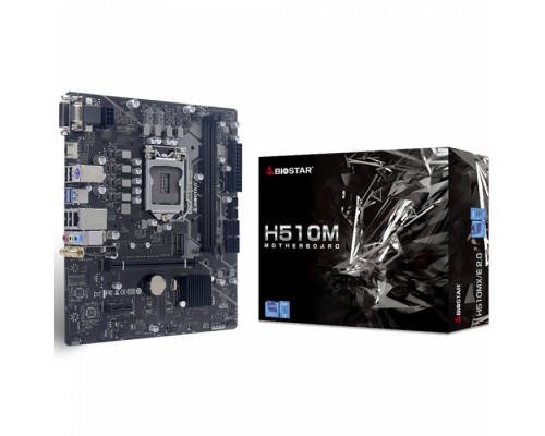 Материнская плата H510MXE/2.0, Socket 1200, Intel®H510, 2xDDR4-3200, D-SUB+DVI-D+HDMI, 1xPCI-Ex16, 1xPCI-Ex1, 4xSATA3, 1xM.2, 8 Ch Audio, GLan, (4+4)xUSB2.0, (2+2)xUSB3.2, 1xPS/2, mATX, RTL