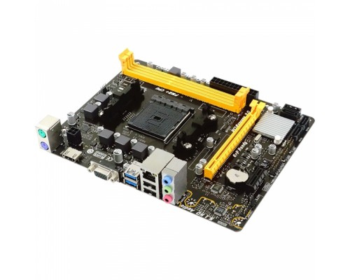 Материнская плата A68MHE, Socket FM2, AMD A68H, 2xDDR3-2133, D-SUB+HDMI, 1xPCI-Ex16, 1xPCI-Ex1, 4xSATA3(RAID 0/1/10), 6 Ch Audio, GLan, (2+4)xUSB2.0, (2+0)xUSB3.2, 2xPS/2, mATX, RTL,