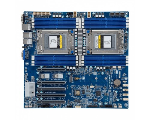 Серверная материнская плата MZ72-HB0 (rev.3.0) Dual AMD EPYC™ 7003 series processor family 8-Channel RDIMM/LRDIMM DDR4 per processor, 16 x DIMMs, 2 x 10Gb/s BASE-T LAN ports (Broadcom® BCM57416), 1 x Dedicated management port, 4 x 7-pin SATA 6Gb/s po