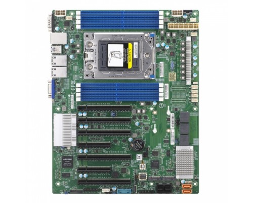 Серверная материнская плата SuperMicro MBD-H12SSL-I-O Intelligent Platform Management Interface, Single AMD EPYC™ 7003/7002 Series Processor, 2TB Registered ECC DDR4 3200MHz SDRAM in 8 DIMMs,5 PCI-E 4.0 x16,2 PCI-E 4.0 x8,8 SATA3, 2 M.2