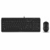 Клавиатура + мышь A4Tech Fstyler F1512 , черный, USB