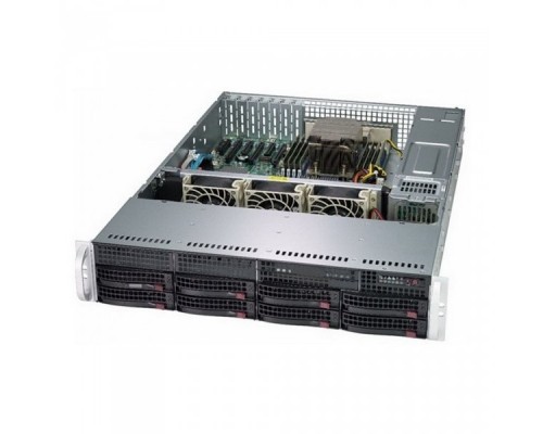 Серверная платформа Supermicro A+ Server 2U  Single AMD EPYC/ no memory(8)/ Broadcom 3008/ no HDD(8)LFF/ 2xGE/ 2x740W